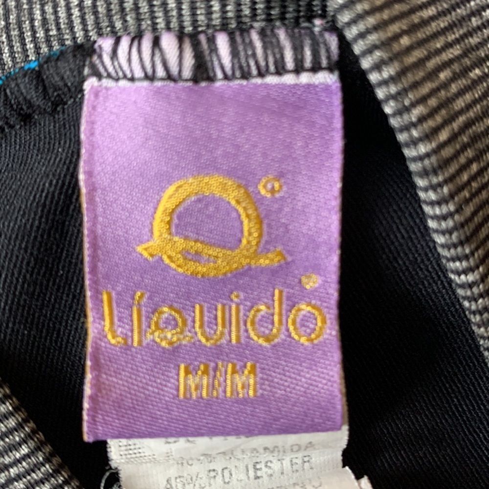 Liquido Black & Gray Leggings Size Medium - Picture 5 of 10